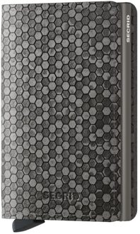 Secrid Slimwallet Hexagon grey Dames portemonnee Grijs - H 10.2 x B 6.8 x D 1.6