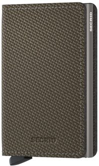 Secrid Slimwallet Portemonnee Carbon khaki Dames portemonnee Groen - H 10.2 x B 6.8 x D 1.6