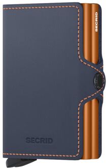 Secrid Twinwallet pasjeshouder matte night blue&orange Blauw - No Size