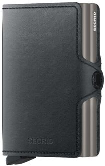 Secrid Twinwallet Portemonnee Mirum Plant-Based black pasjeshouder Zwart - H 10.2 x B 7 x D 2.5 cm