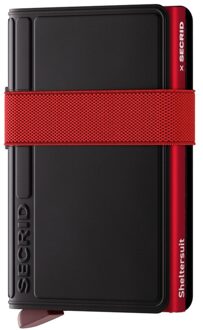 Secrid x Sheltersuit Bandwallet TPU black-red Dames portemonnee Multicolor - H 10.2 x B 6.8 x D 1.6