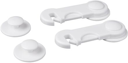 Secu Kastvergrendeling - Wit Kunststof - 2 Stuks