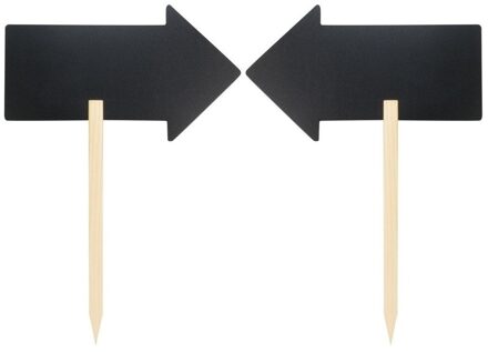 Securit 2x Krijtborden pijl vorm op stok 67 cm
