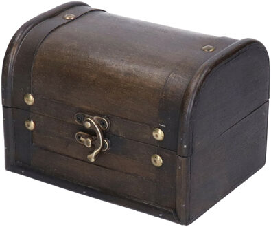 Securit Houten schatkistje/sieraden doosje - 11 x 16 x 11 cm - met sluiting