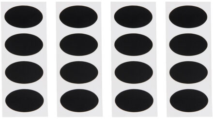 Securit Krijtbord stickers - 32x - ovaal - 8 cm - Voorraad potten stickers
