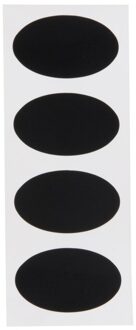 Securit Krijtbord stickers - 8x - ovaal - 8 cm - Voorraad potten stickers