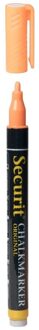 Securit Krijtbord stift - oranje - ronde punt 1-2 mm - Voor borden glas en keramiek
