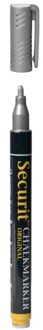 Securit Krijtbord stift - zilver - ronde punt - 1-2 mm - Voor borden glas en keramiek