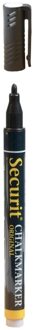 Securit Krijtbord stift - zwart - ronde punt - 1-2 mm - Voor borden glas en keramiek