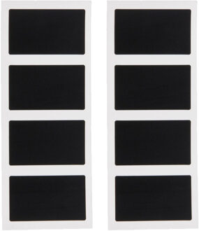 Securit Krijtbord stikkers - 16x stuks - rechthoek - 4.5 x 8 cm - zelfklevend labels