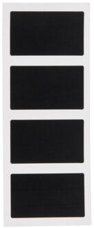 Securit Krijtbord stikkers - 8x stuks - rechthoek - 4.5 x 8 cm - zelfklevend labels