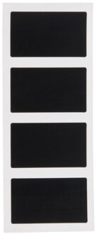 Securit Krijtbord stikkers - 8x stuks - rechthoek - 4.5 x 8 cm - zelfklevend labels