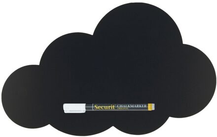 Securit Krijtbord - Zwart - Wolk - 30cm - inclusief stift/marker - Krijtborden