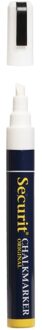 Securit Krijtstift - wit - platte punt - 2-6 mm - krijt - chalkmarker - krijtmarker