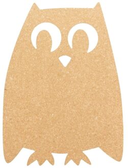 Securit Prikbord in de vorm van een uil - 30 x 41 cm - met accessoires - kantoor/kinderkamer