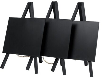 Securit tafelkrijtbord mini driepoot zwart