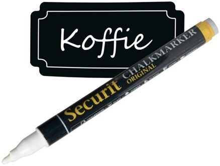 Securit Voorraadkast/keuken krijtstift wit met ronde punt 1-2 mm - Action products