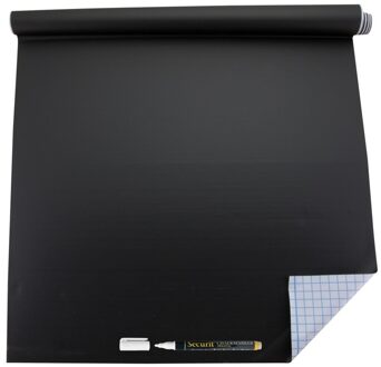 Securit Zelfklevende krijtbordfolie op rol 45x100 cm Zwart