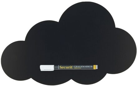 Securit Zwart wolk krijtbord 30 cm inclusief stift