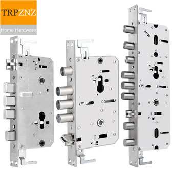 Security door stainless steel lock body ,pitch size 6068, for Intelligent fingerprint, Lift up, lock& Push down, open