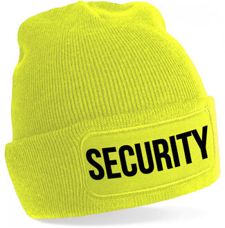Security muts unisex - one size - geel - apres-ski muts One size