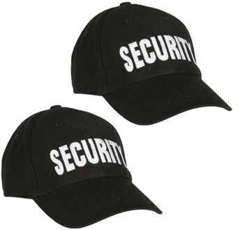 Security thema baseballcap - 2x stuks - volwassenen - Maat 58 cm - beveiligingspet