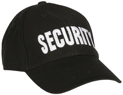 Security thema baseballcap - volwassenen - Maat 58 cm - beveiligingspet Zwart