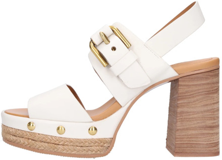 See by Chloe Hoge hiel sandalen See by Chloé , Beige , Dames - 40 EU