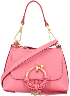 See by Chloe Joan Small Leren Crossbody Tas See by Chloé , Pink , Dames - ONE Size