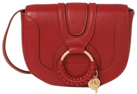 See by Chloe Rode Korrelige Leren Hana Tas See by Chloé , Red , Dames - ONE Size