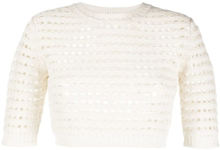 See by Chloe Witte Casual Pullover Sweatshirt See by Chloé , White , Dames - L