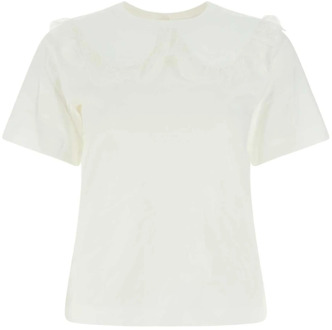 See by Chloe Witte katoenen T-shirt See by Chloé , White , Dames - L