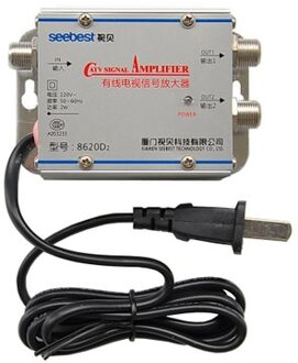 seebest 2 way CATV kabel TV signaal versterker 20db gain RF signaal amplifie Antenne signaal versterker voor TV