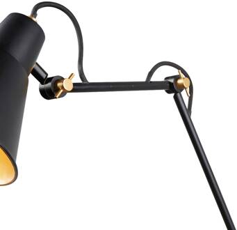 Seervolle mat zwart goud  wandlamp / verstelbare zwenkarm