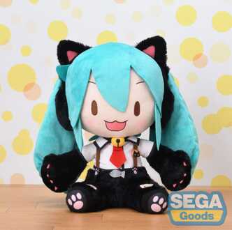 SEGA Hatsune Miku Project Diva Arcade Future Tone Fuwa Petit Plush Figure Hatsune Miku Kitty Cat LL 30 cm