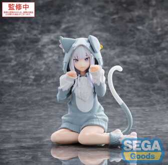 SEGA Re:Zero Starting Life in Another World Yumemirize PVC Statue Emilia Mofumofu Pack 11 cm