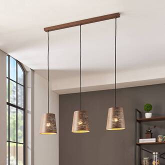 Segezia Hanglamp - E27 - 88 cm - Mokka Bruin, Goud