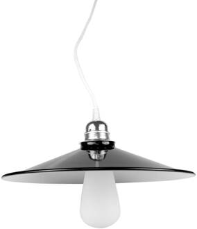 Segula Concav hanglamp van metaal, zwart zwart, wit, chroom