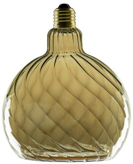 Segula Floating LED | Smokey Twisted | Globelamp | Grote fitting E27 6W | 150mm Rookglas