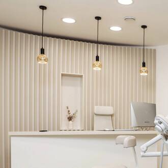 Segula hanglamp Alix Wave, E27, afhanghoogte 200 cm zwart