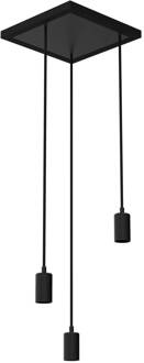 Segula Madox Square 3X Wave hanglamp zwart E27