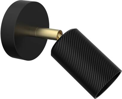 Segula wandlamp Bronx Wave met E27 fitting zwart, messing