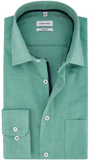 Seidensticker Groene Shirtjurk van Katoen Seidensticker , Green , Heren - XL