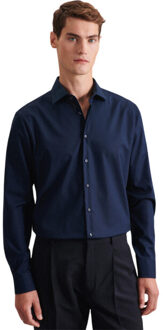 Seidensticker Heren 1/1 business kent formeel overhemd - maat 46 (XXL) Blauw