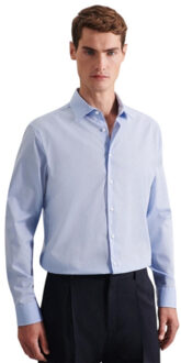 Seidensticker Heren 1/1 business kent kraag gevormd formeel overhemd Blauw - 43 (XL)