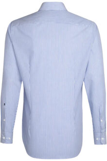 Seidensticker Heren geruit slank overhemd met lange mouwen Blauw - 36 (XS)