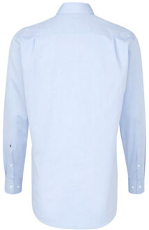 Seidensticker Heren gestreept normaal overhemd met lange mouwen Blauw - 43 (XL)