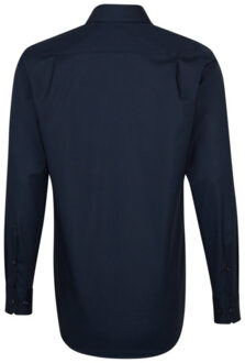Seidensticker Heren kent kraag regular formal shirt Blauw - 47 (XXXL)