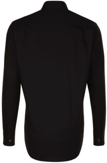 Seidensticker Heren kent kraag regular formal shirt Zwart - 38 (S)