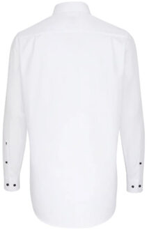 Seidensticker Heren patch contrast paneel regular formeel overhemd Wit - 47 (XXXL)